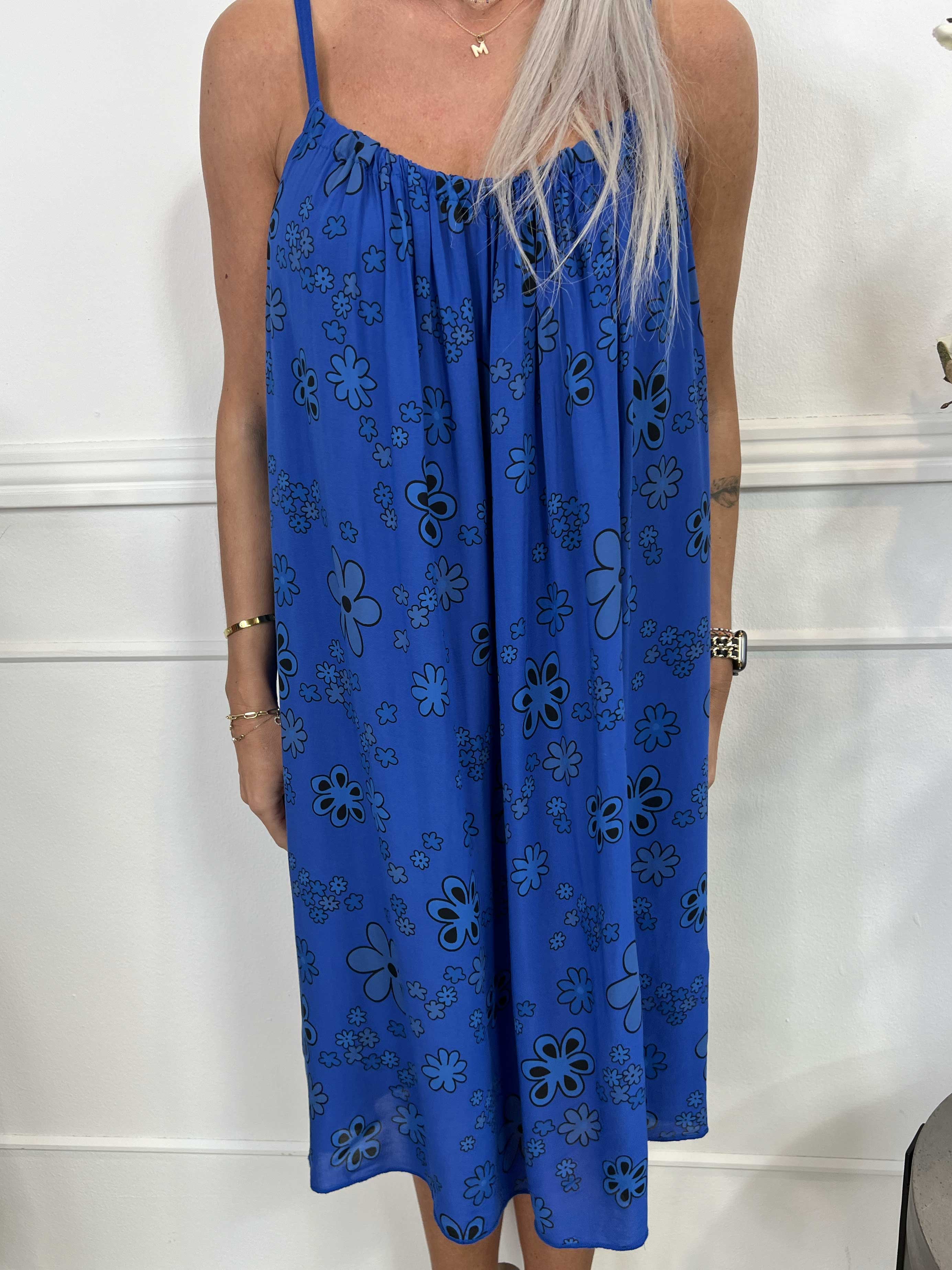 Sunshines Flower - Lätt viskosklänning med blommigt tryck